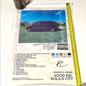Kendrick Lamar Good Kid, M.A.D.D. City album cover fabric poster NEW